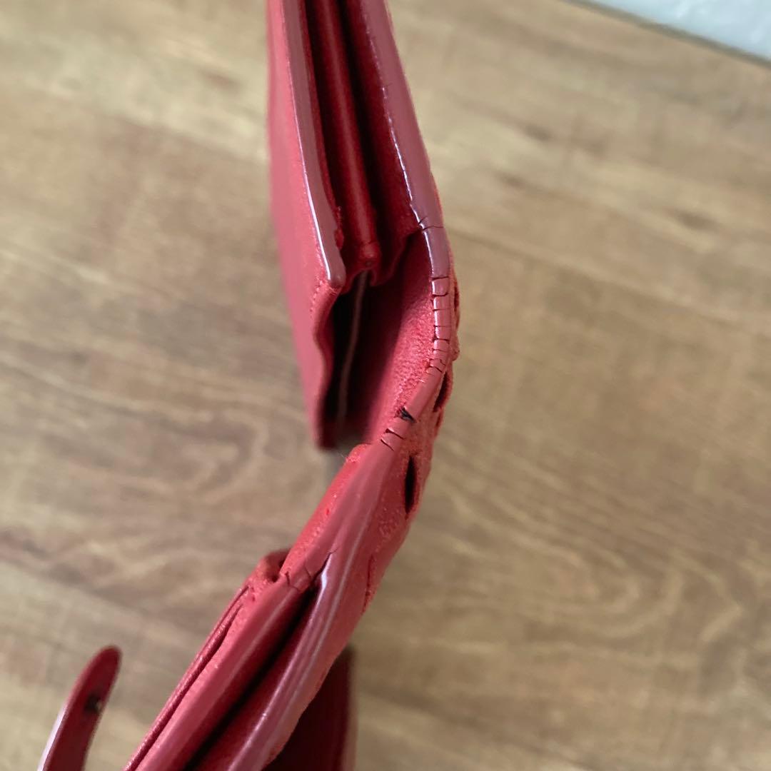 BOTTEGA VENETA ボッテガ イントレチャート 長財布 レッド 赤