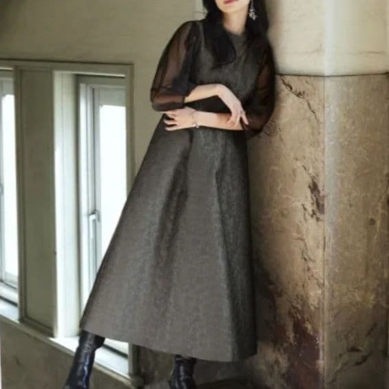 ★本日価格★ ルイルエブティック ジャガードドレス ワンピース 結婚式 お呼ばれ