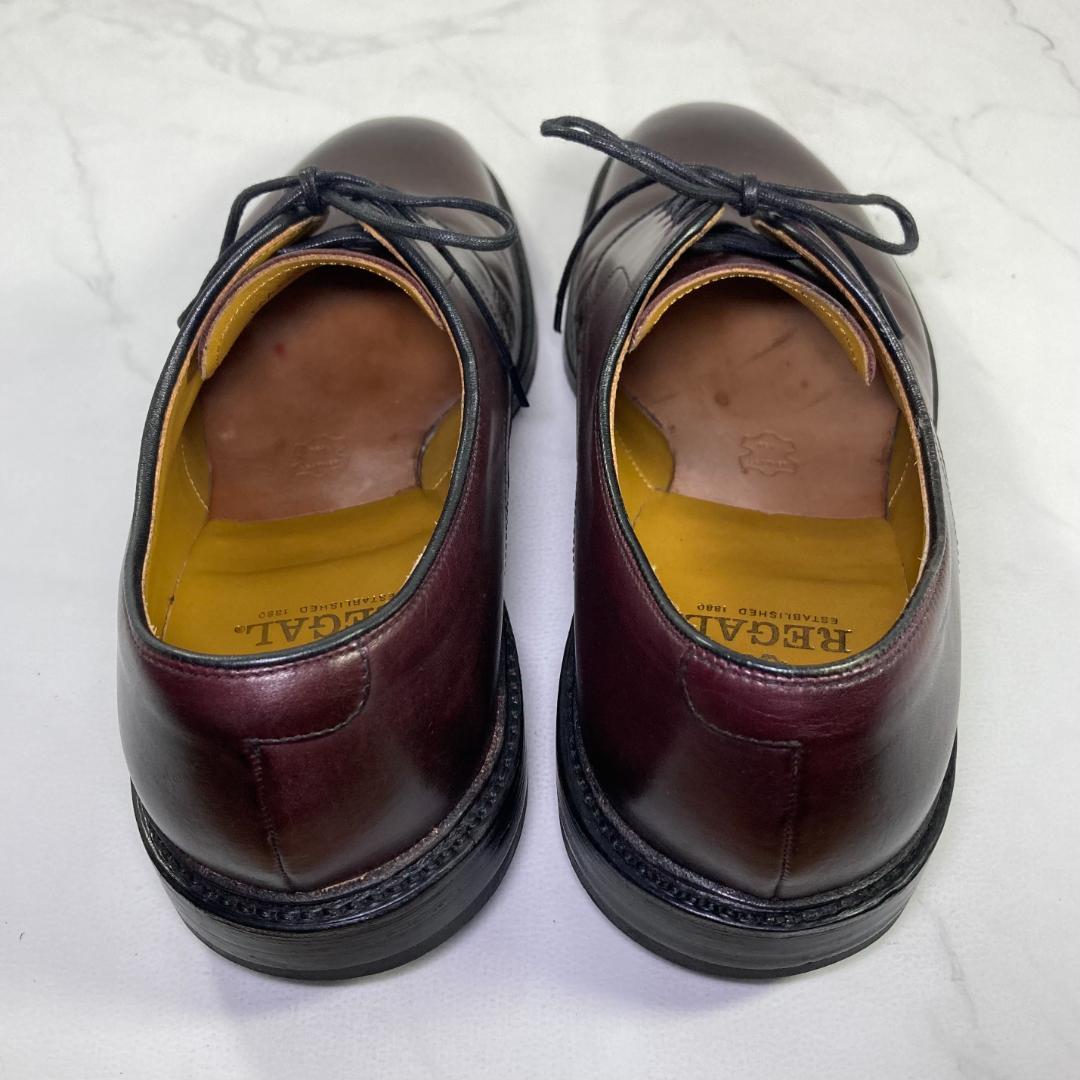 【美品】REGAL J291 プレーントゥ 25.5㎝ ブラウン