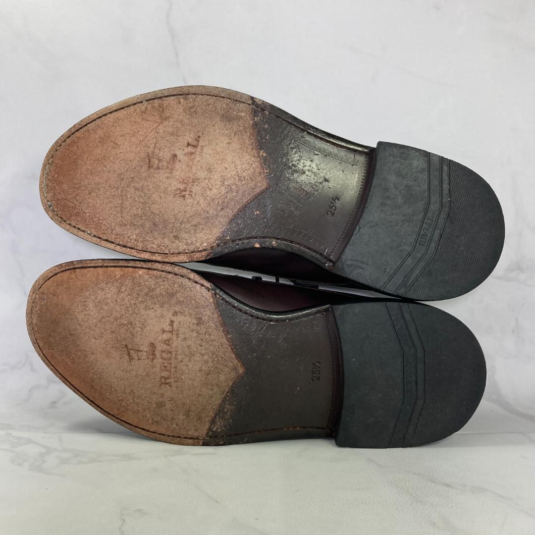 【美品】REGAL J291 プレーントゥ 25.5㎝ ブラウン