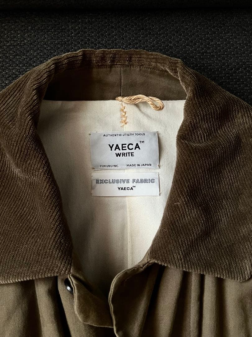 YAECA WRITE オイルドジャケット/オリーブ/ M