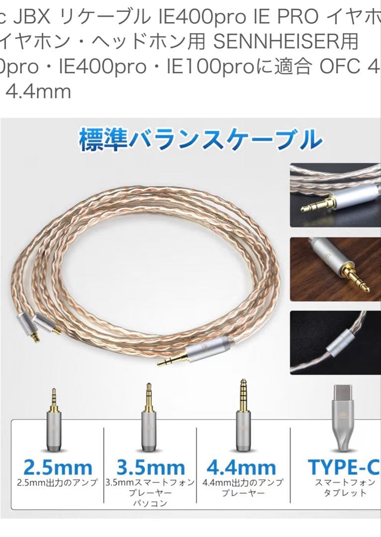 FiiO JM21 /ゼンハイザーIE500pro（リケーブル）