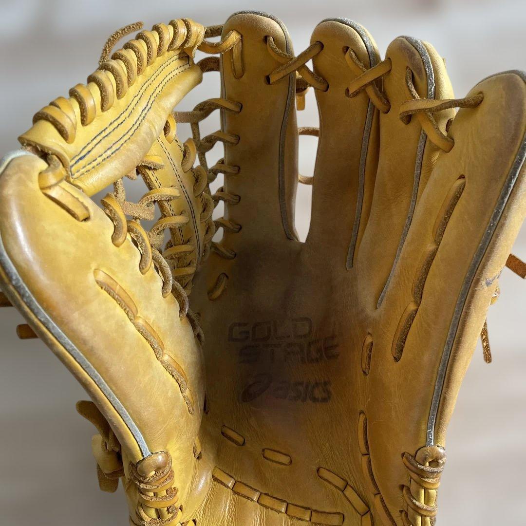 asics ゴールドステージ グローブ イエロー