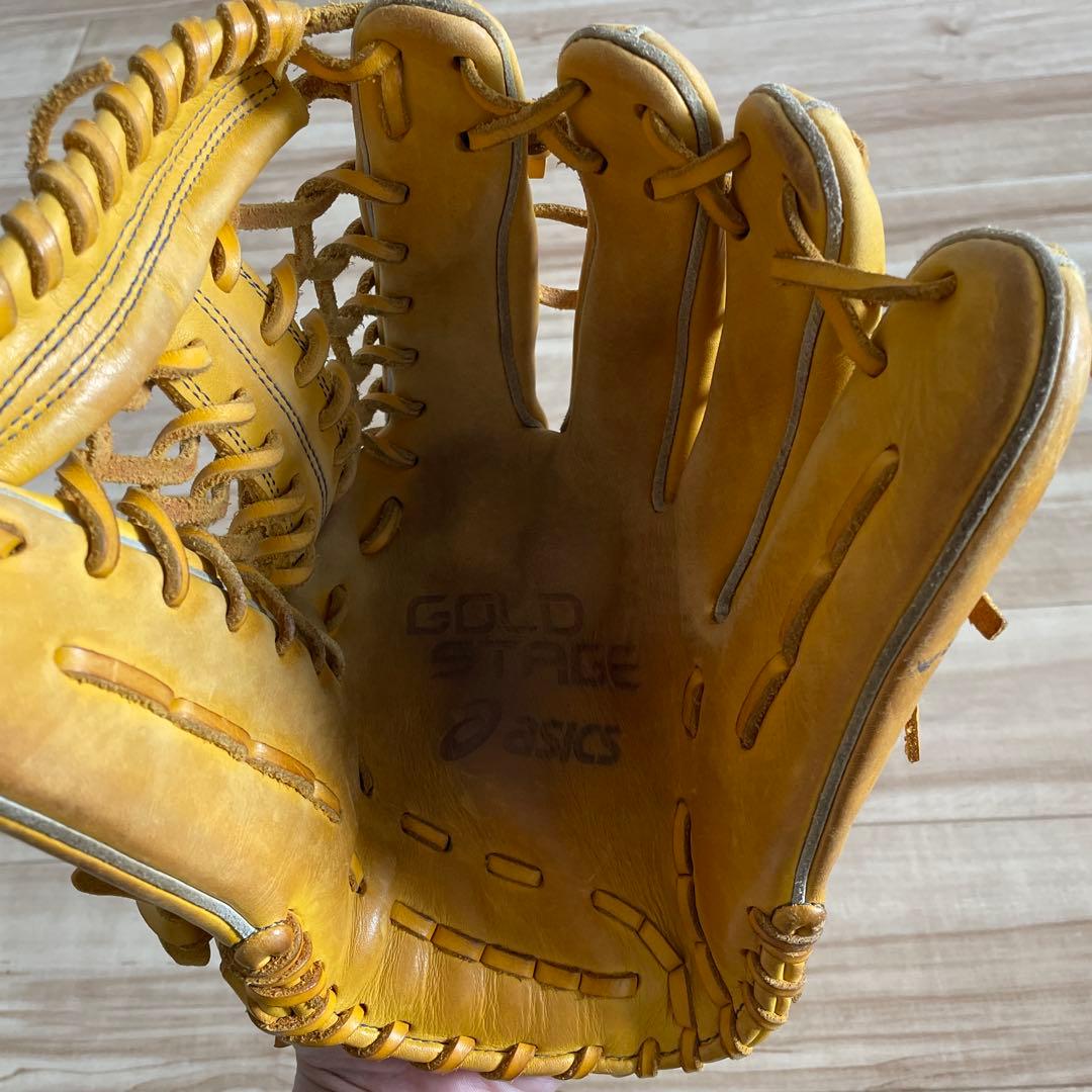 asics ゴールドステージ グローブ イエロー