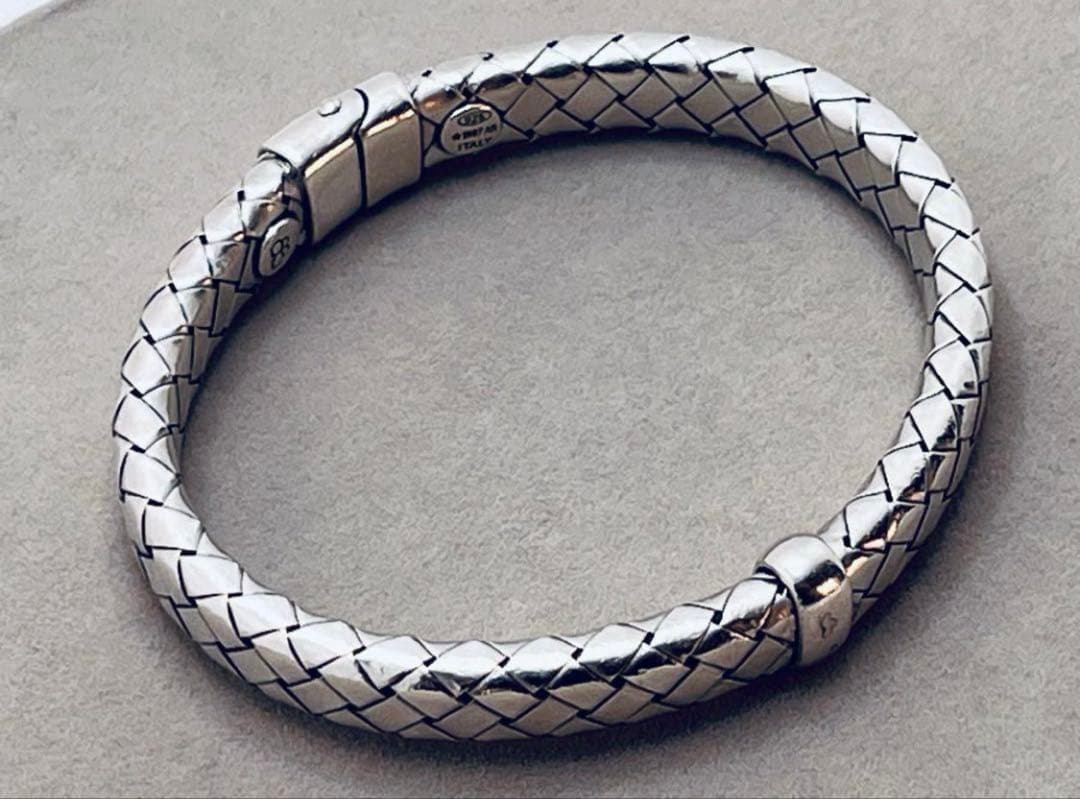 ボッテガヴェネタ　イントレチャート　バングル　シルバー　925