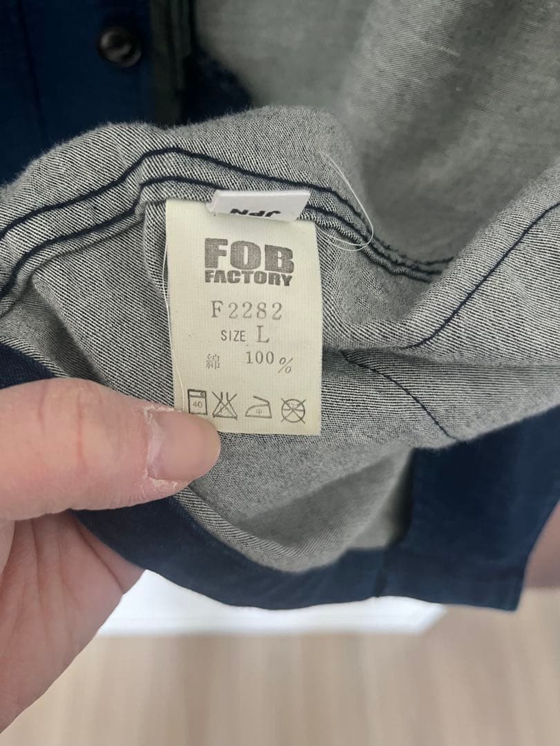 F.O.B.FACTORY メンズ Lインディゴ ショップ コート