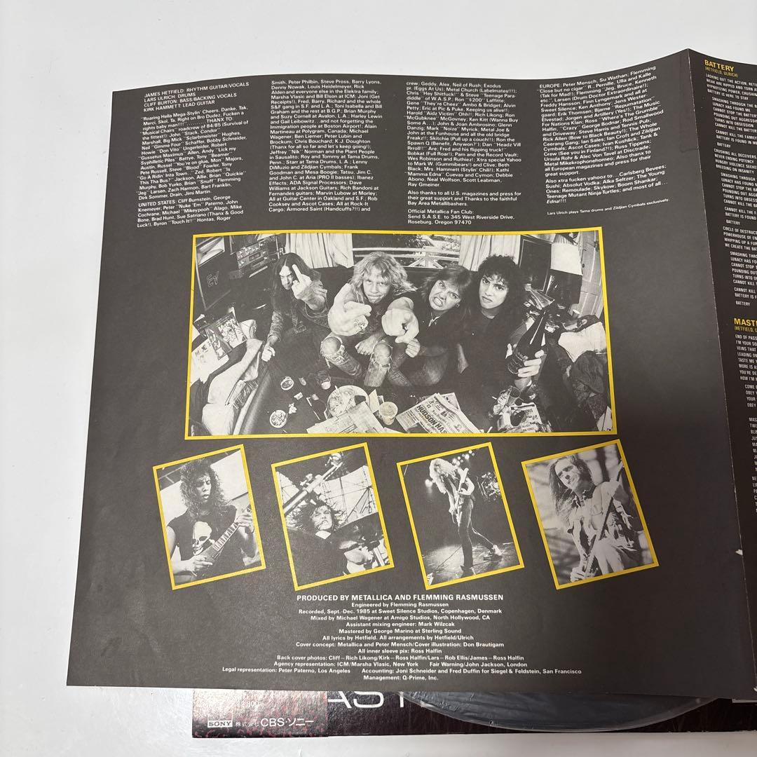 メタリカ　メタルマスター　国内盤レコード　帯付　特典カラー・ピンナップ付