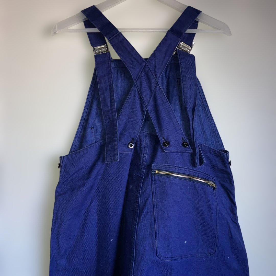 SOLIDA '60ヴィンテージコットンオーバーオールフレンチインクブルー44