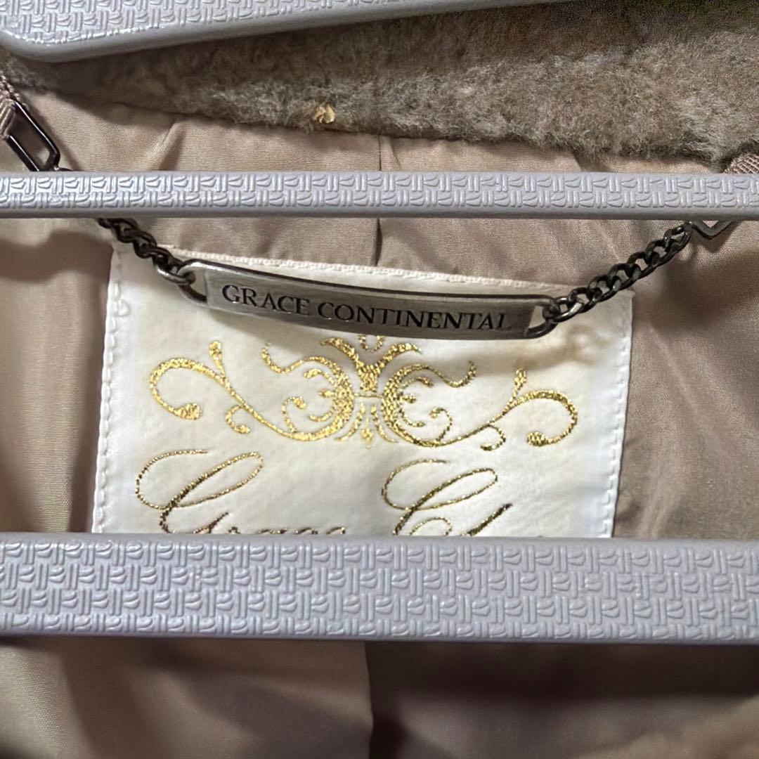 GRACE CONTINENTAL グレー ファーコート