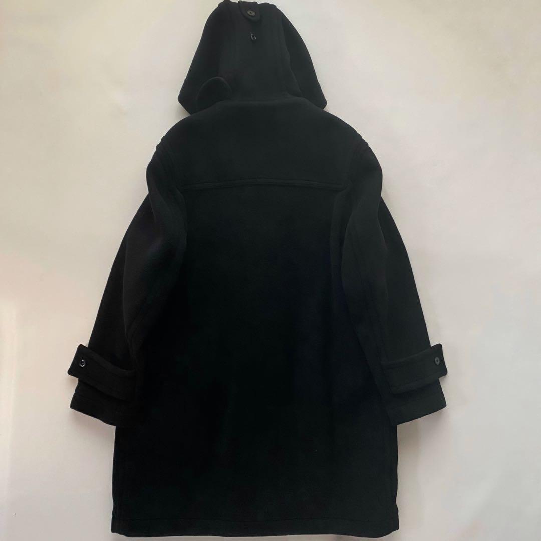 【ティッシ期】　ITL52　メガチェック　立ちフード　黒　ダッフル 100cm