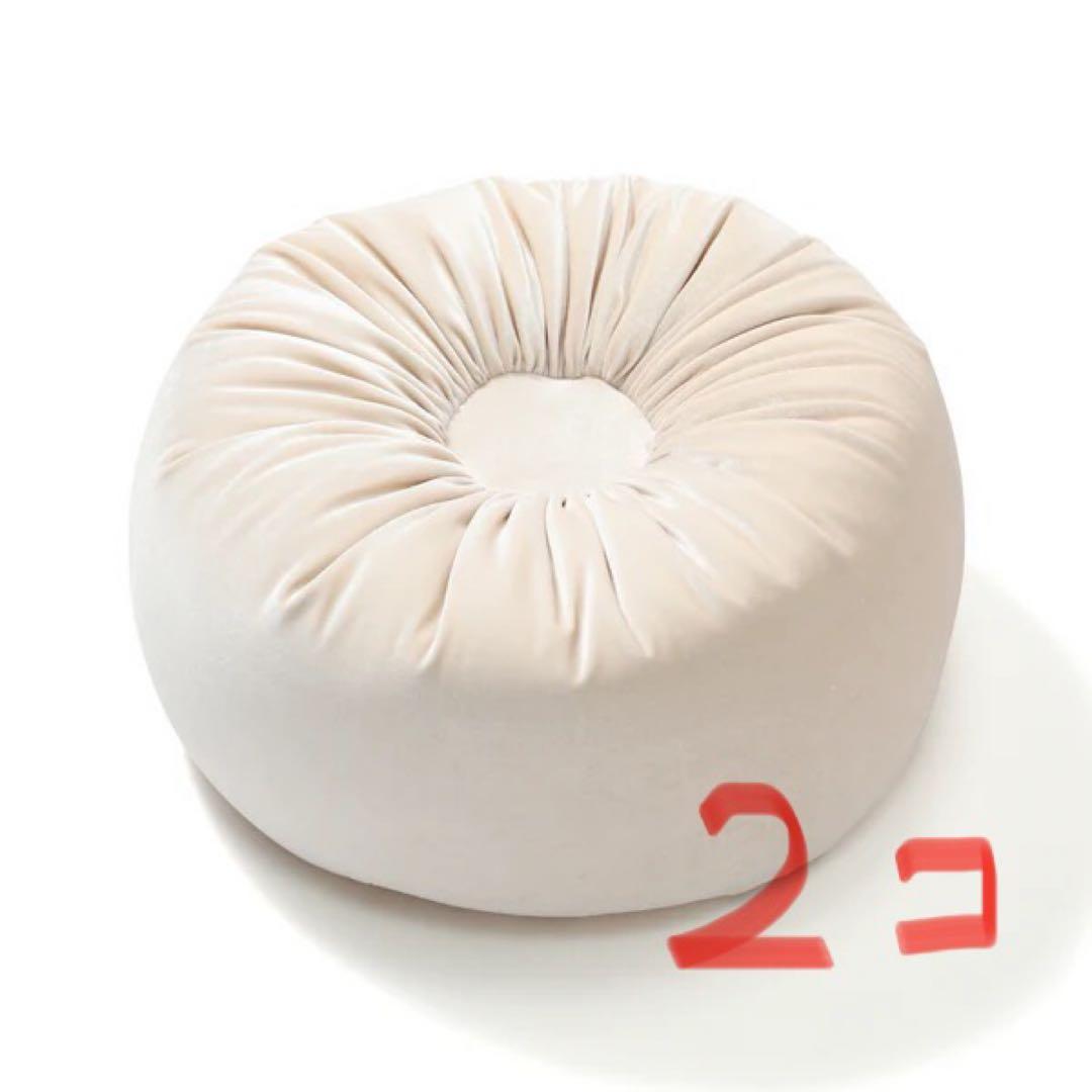 プレジール フロアクッション φ500 ライトベージュ　2個