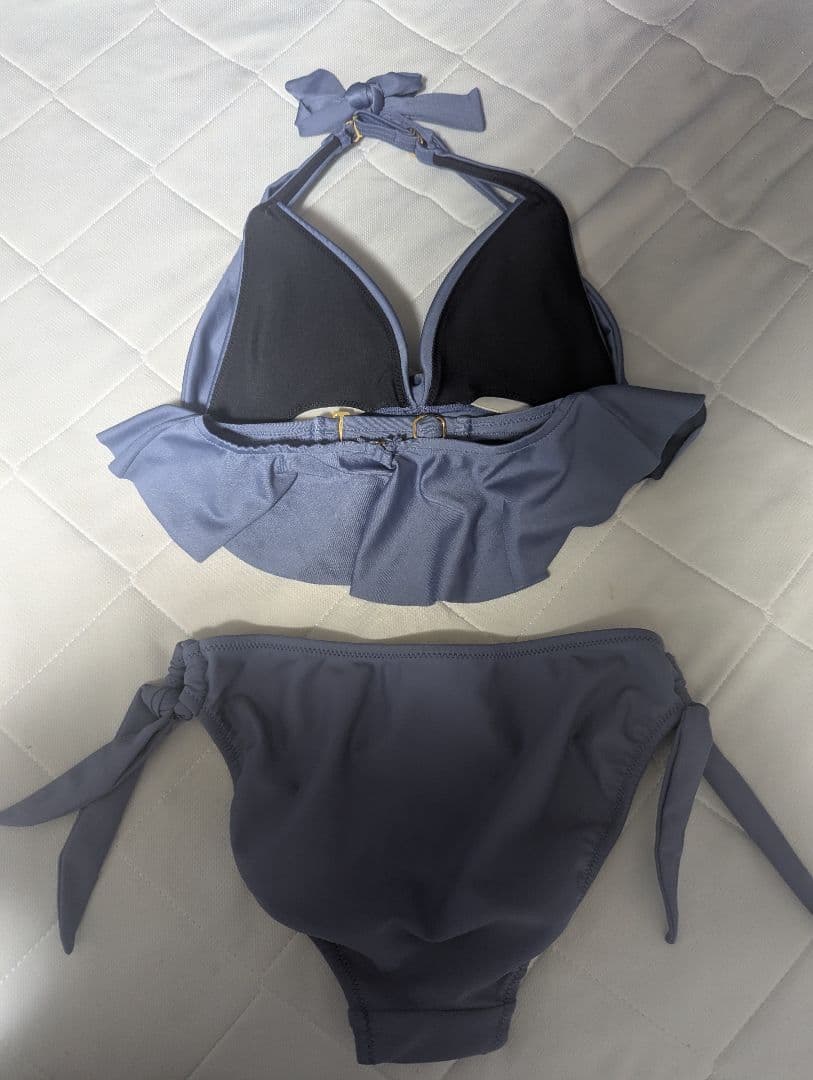 美品【San-ai Resort】ブルー ノンワイヤービキニ 7M