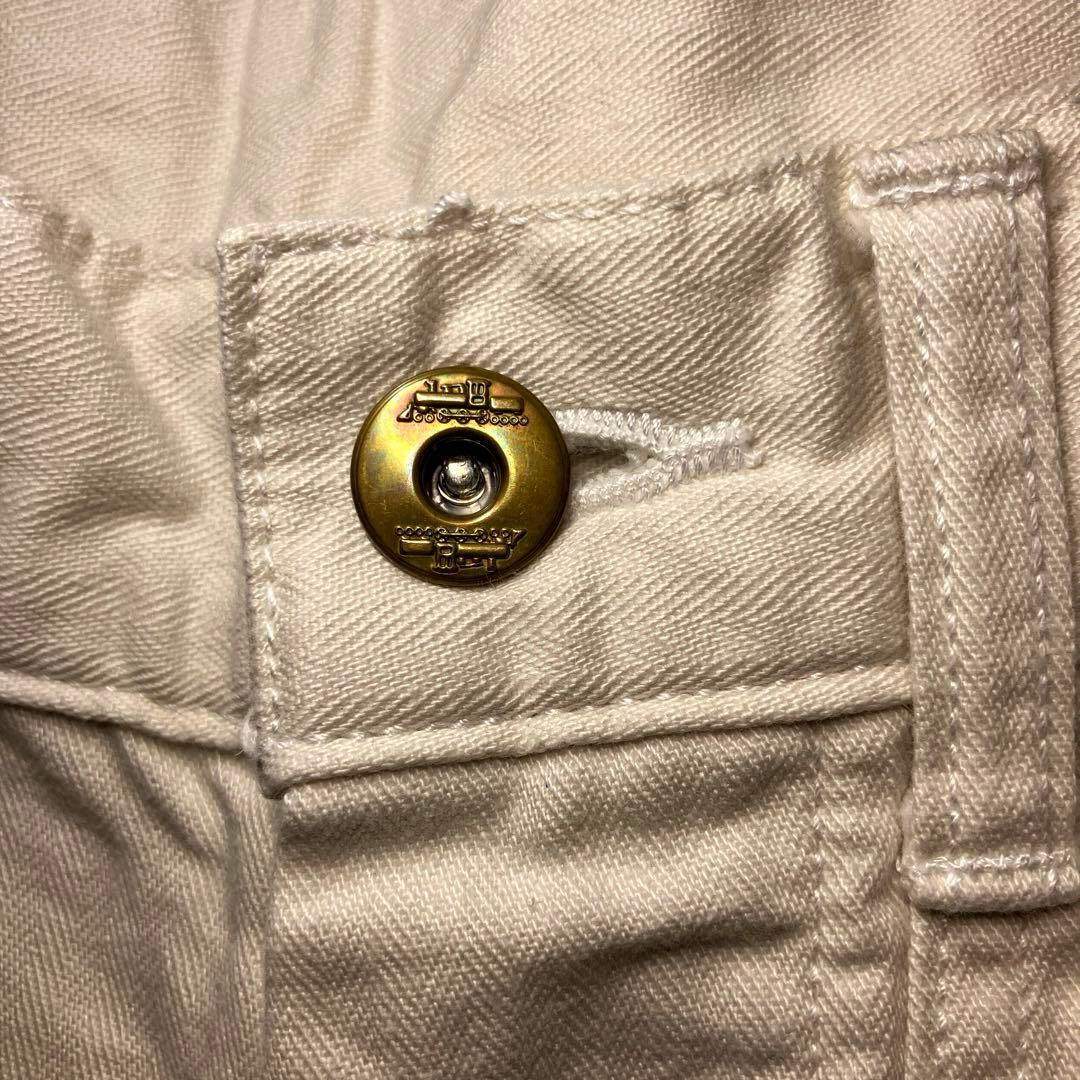 リアルマッコイズ　ホワイトHBTダブルニーワークパンツ　W30 ペインターパンツ