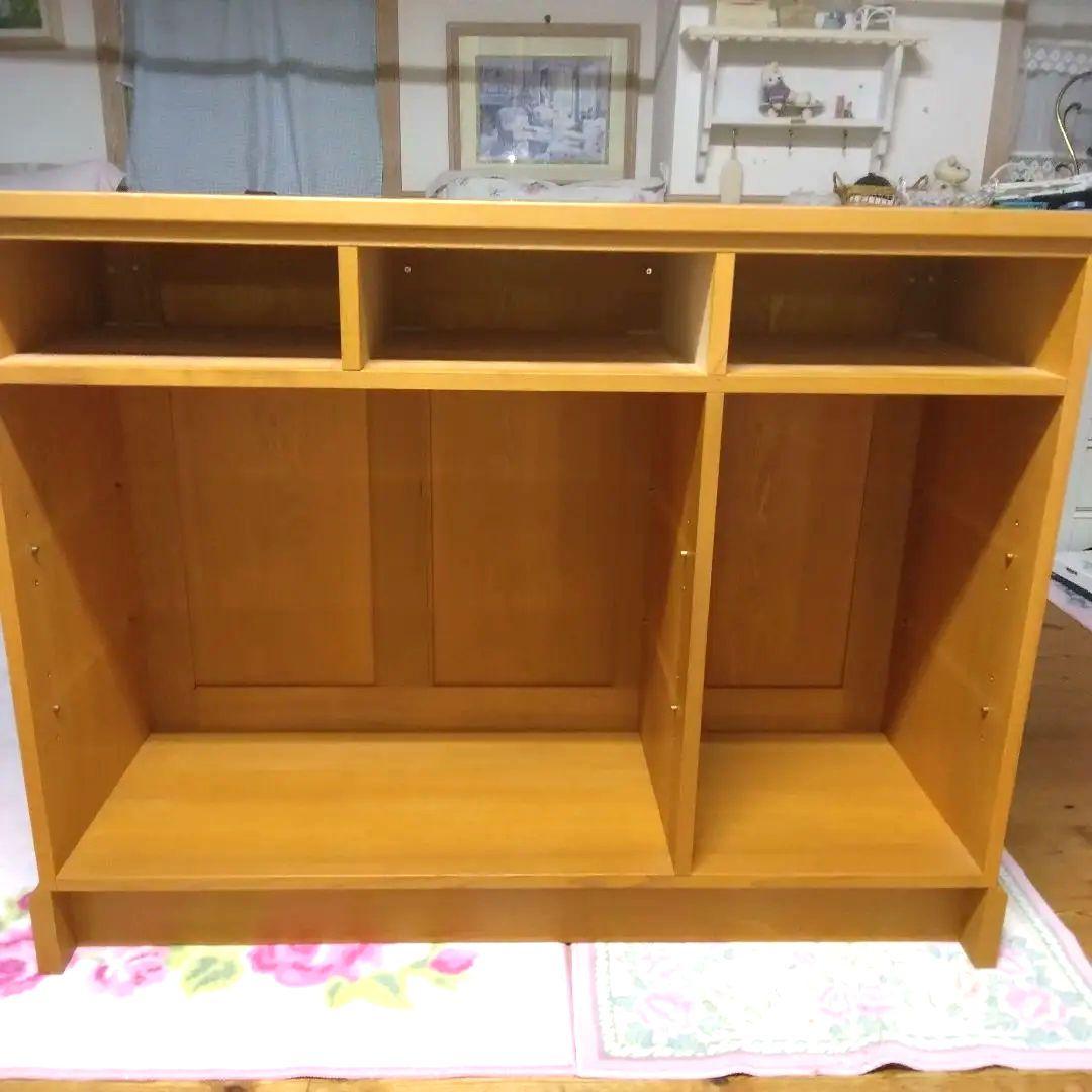 美品　ショップカウンター♥パイン材無垢　収納スペース最大