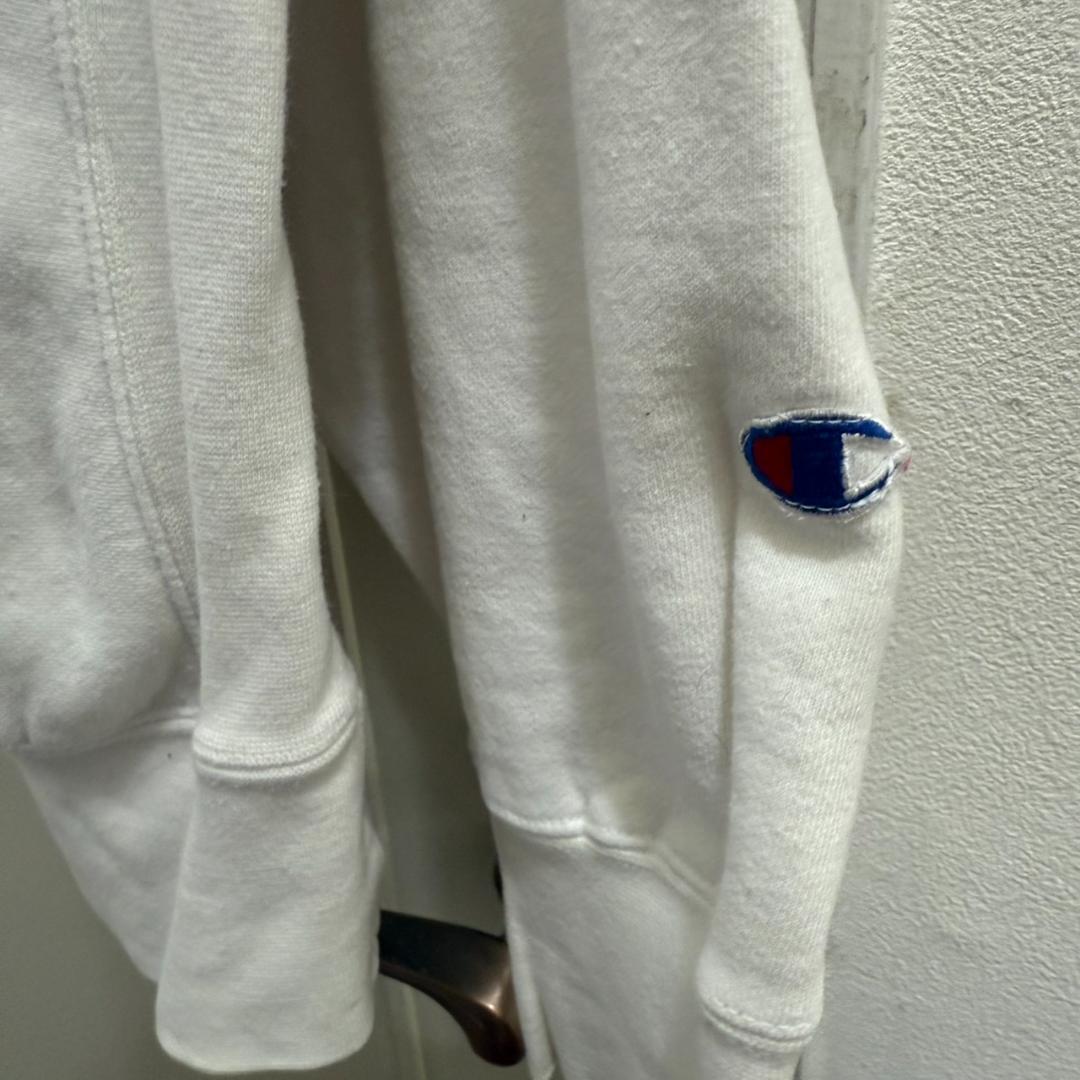 90s後半初期シュプリーム×チャンピオンリバースウィーブ刺繍ロゴスウェットシャツ