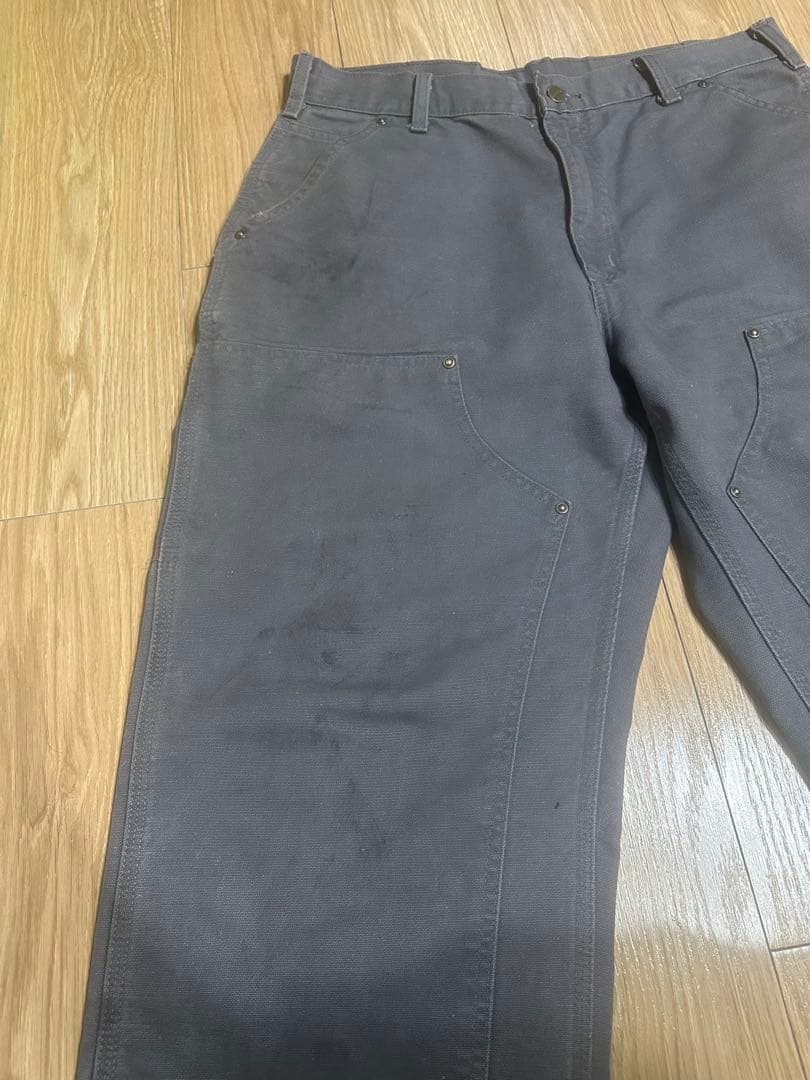 CarharttダブルニーグレーB136GVL W35L32