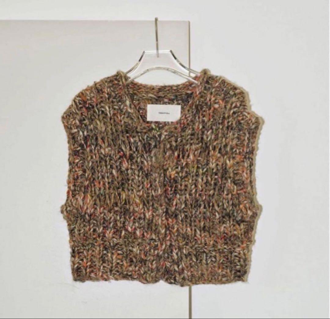 todayful Mix Handknit Vest ブラウン