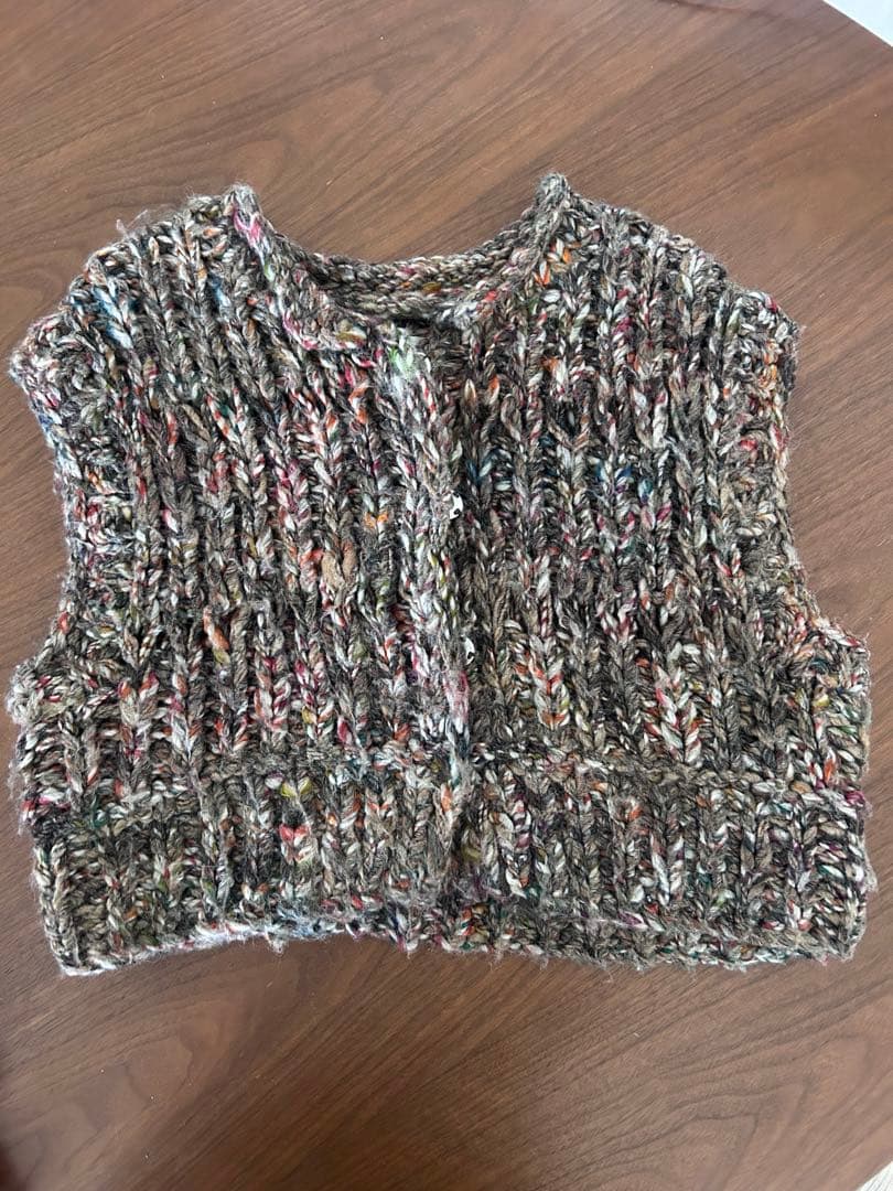 todayful Mix Handknit Vest ブラウン