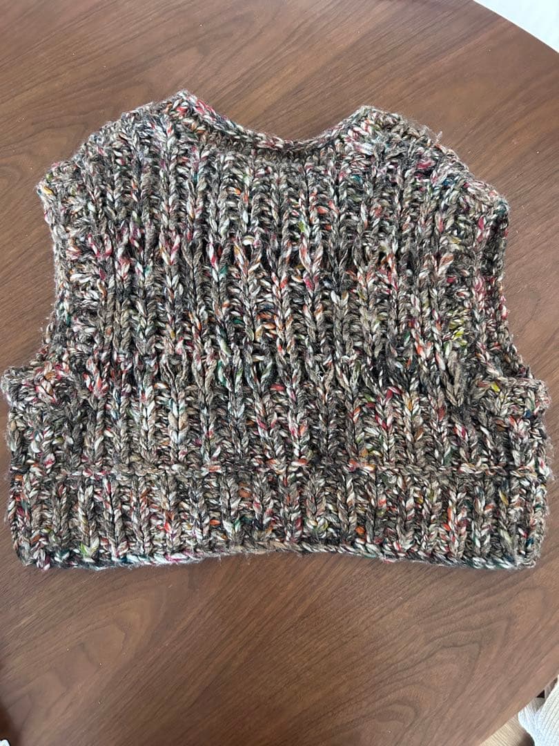 todayful Mix Handknit Vest ブラウン