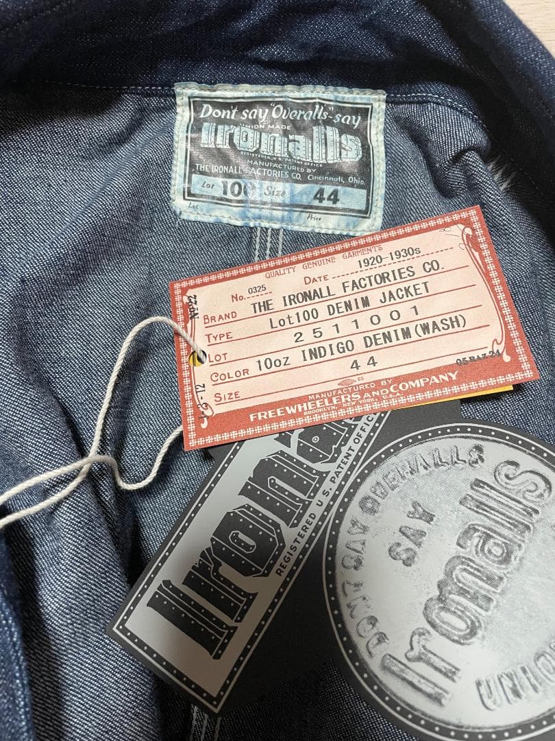 【FREE WHEELERS/フリーホイーラーズ】アイアンオール　サイズ44