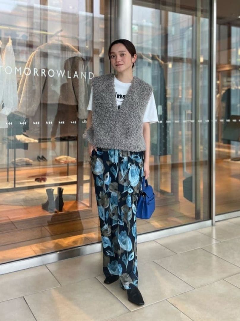 TOMORROWLAND Ballsey ミックスファー Vネックベスト