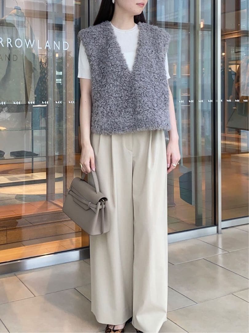 TOMORROWLAND Ballsey ミックスファー Vネックベスト