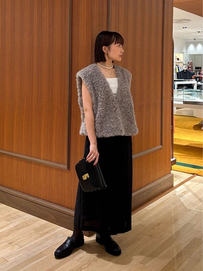 TOMORROWLAND Ballsey ミックスファー Vネックベスト