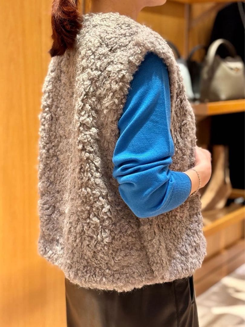 TOMORROWLAND Ballsey ミックスファー Vネックベスト