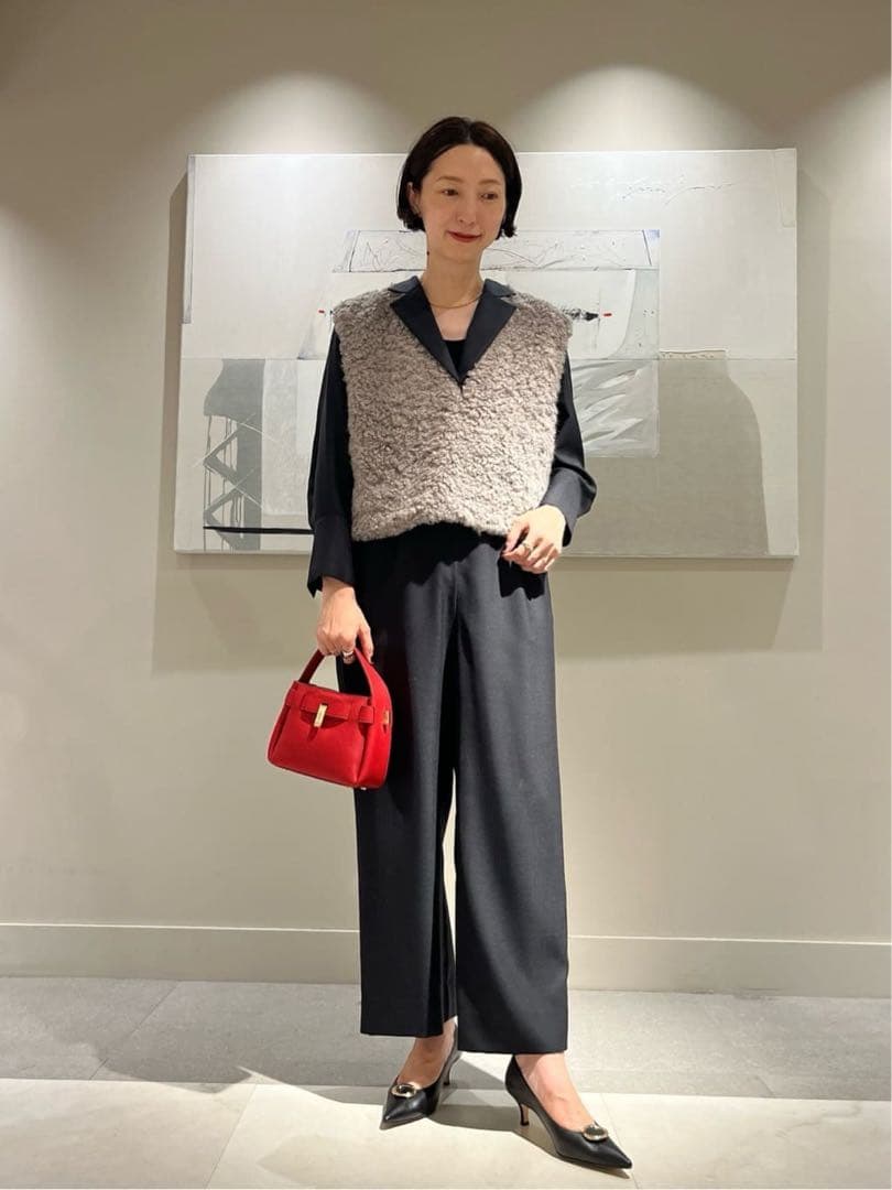 TOMORROWLAND Ballsey ミックスファー Vネックベスト