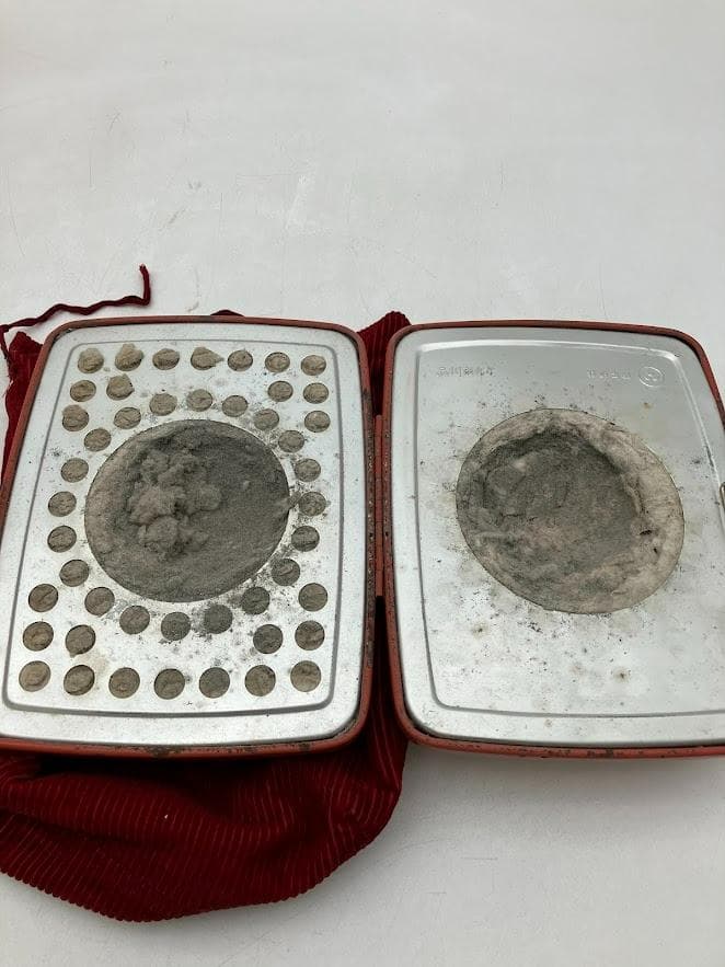 昭和レトロ　ミツウロコ　品川あんか　豆灰あんか　袋付き2点セット