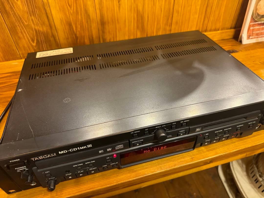 【ジャンク】TASCAM MD-CD1mkIII CD/MDデッキ
