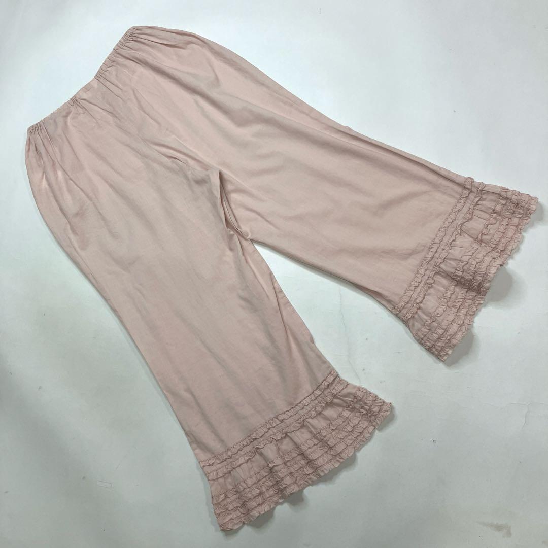 ピンクハウス ピンク 裾豪華ピコフリル 綿ローンドロワーズ/2021年 春