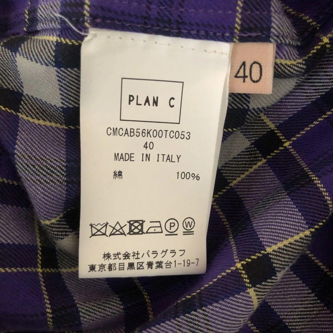 PLAN C プランシー　ブラウス　ネルシャツ　チェック　マルニ