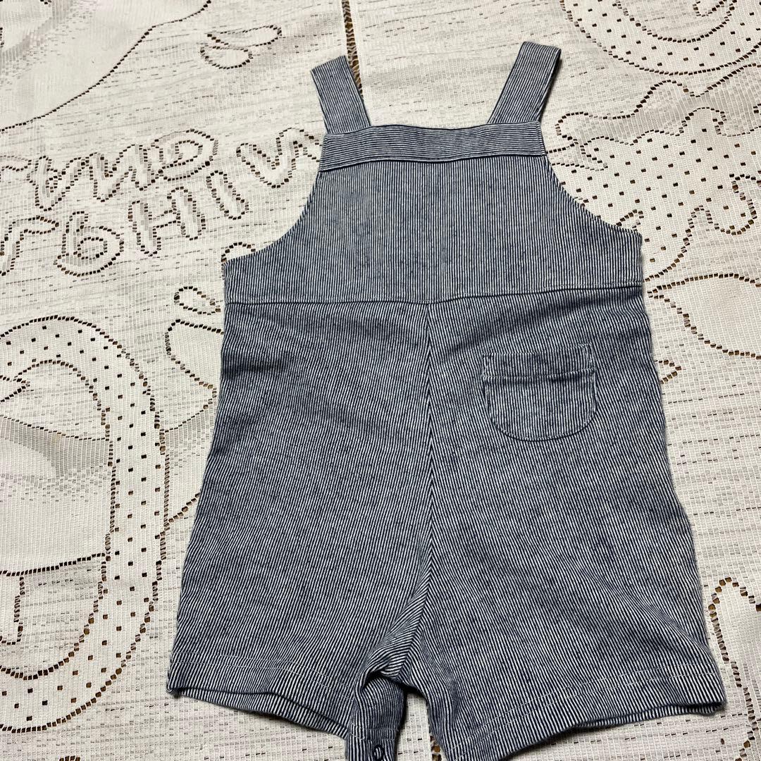 専用☆美品☆ファミリア☆ネイビー トップス　オーバーオール ☆80