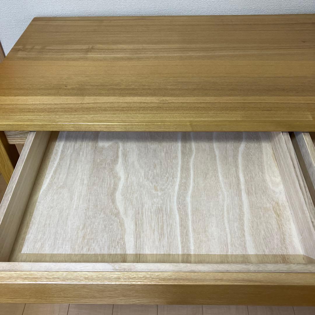 【直接お渡し】無印良品 タモ材 デスク/キャビネットセット　勉強机　中古