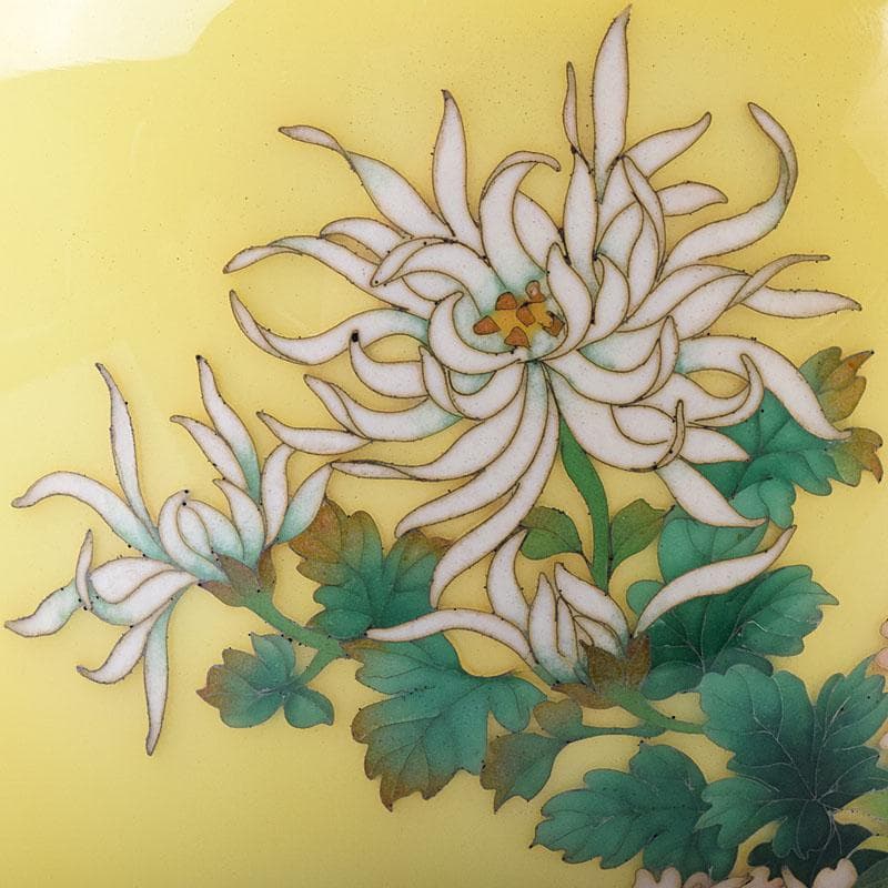 七宝焼　花文　花文瓶　箱付　M　R8156