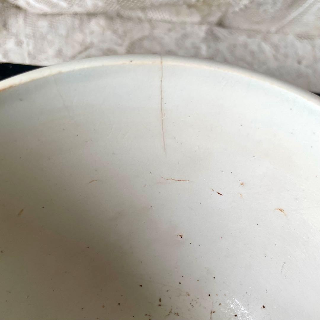 ホワイトレリーフカフェオレボウル　フランスアンティーク　白　19世紀後期