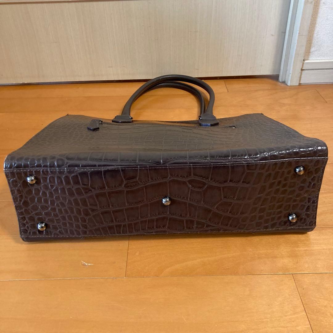 アルセラピィ artherapie クロコダイル トートバッグ ダークブラウン