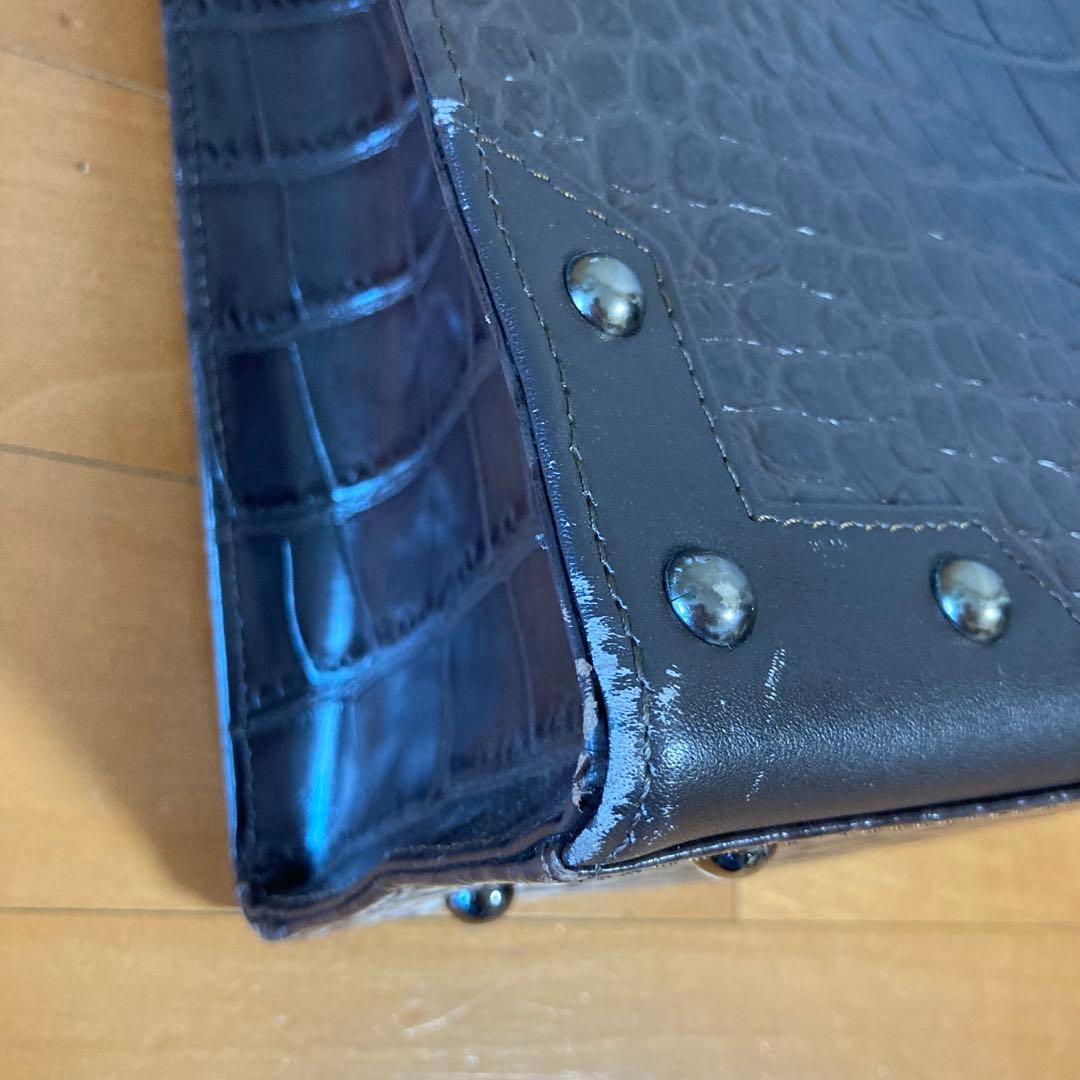 アルセラピィ artherapie クロコダイル トートバッグ ダークブラウン