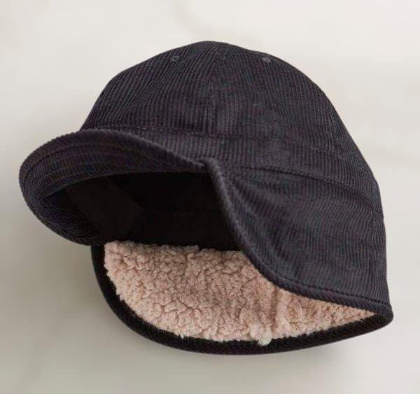 マイティーシャイン　ボア　コーデュロイキャップ　Mサイズ　ブラック