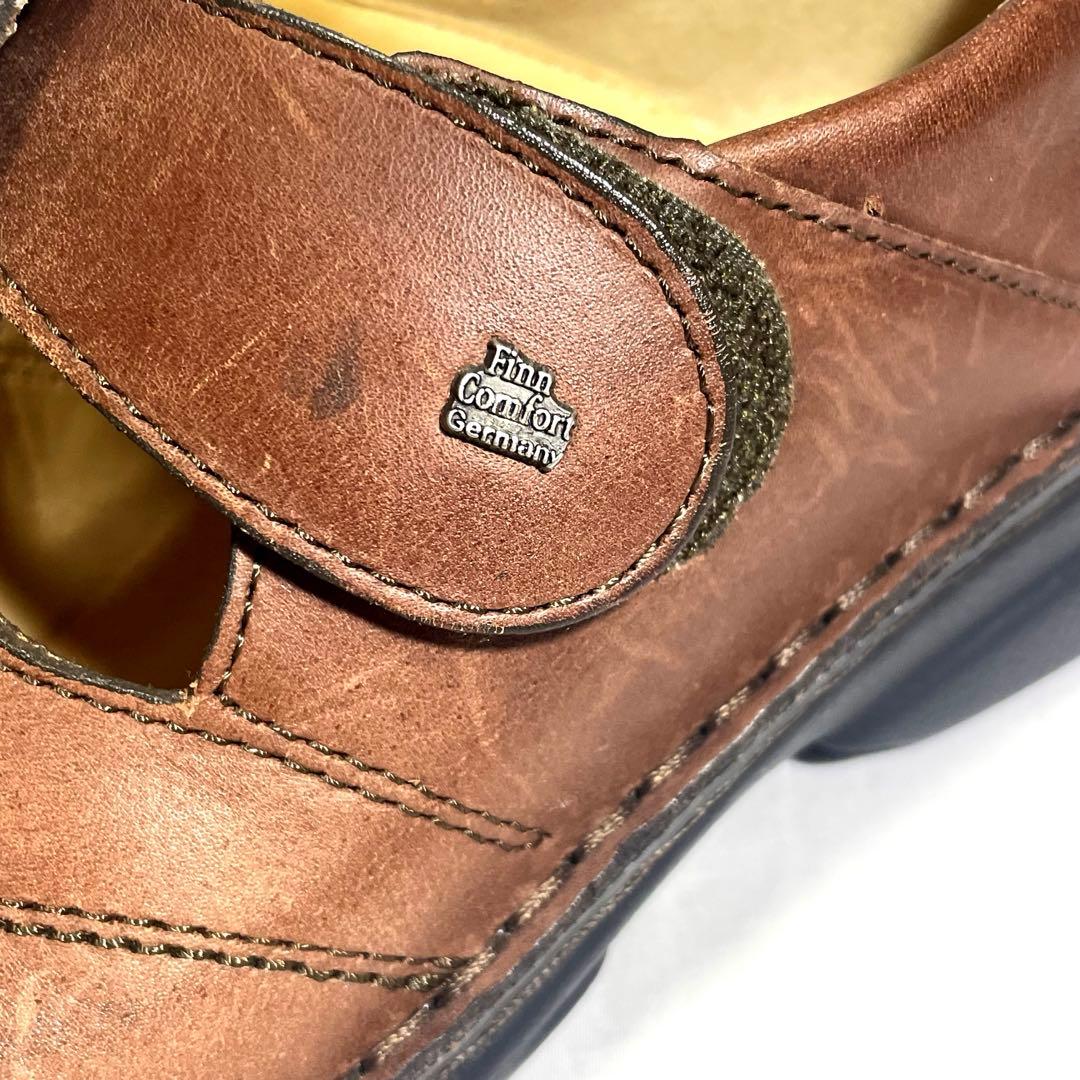 ★フィンコンフォート ナッシュビル Tストラップ レザー ブラウン 23㎝