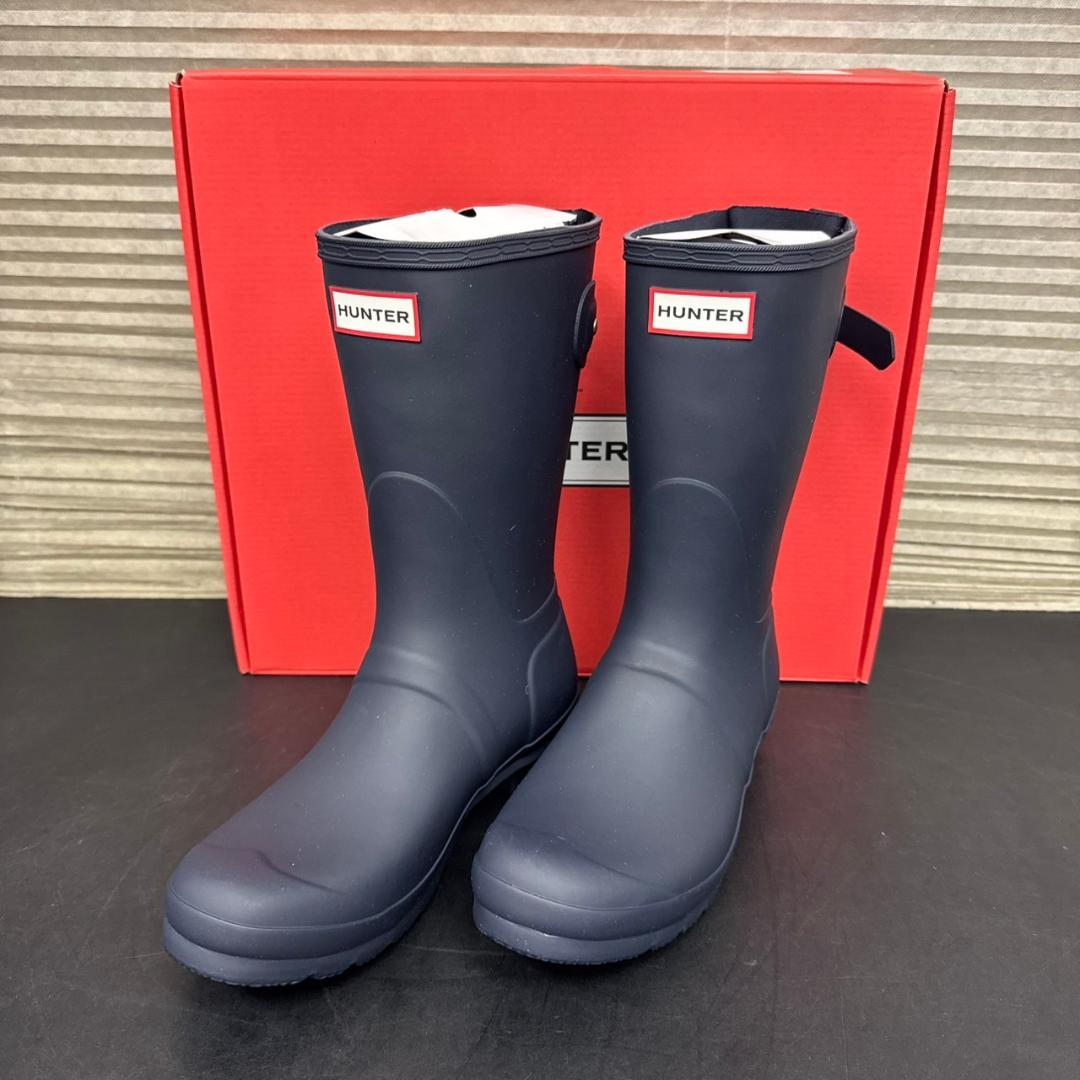 ☆未使用　HUNTER　レインブーツ　ショート バック アジャスタブル　UK6