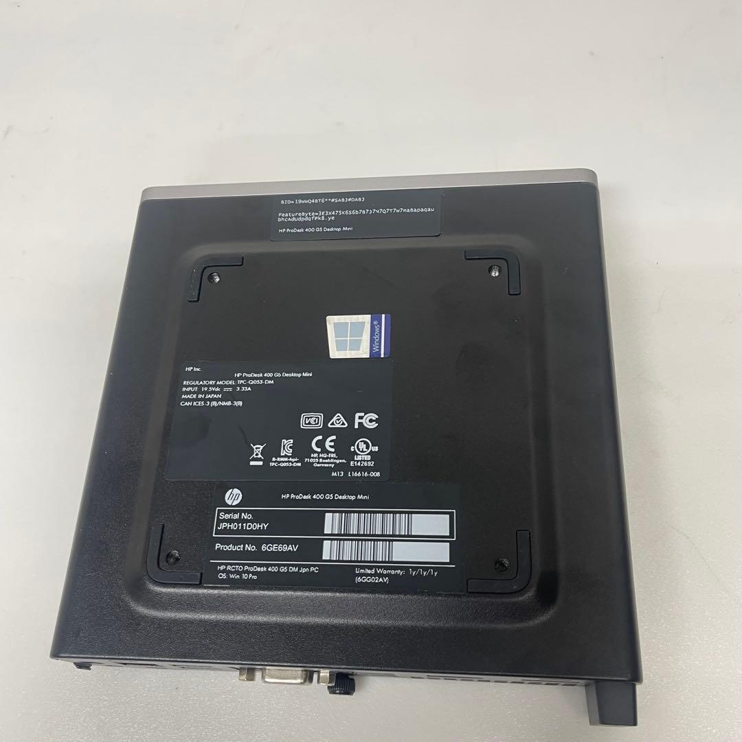 ミニPC #523 HP ProDesk 400 G5 i5-9500T 16GB 256