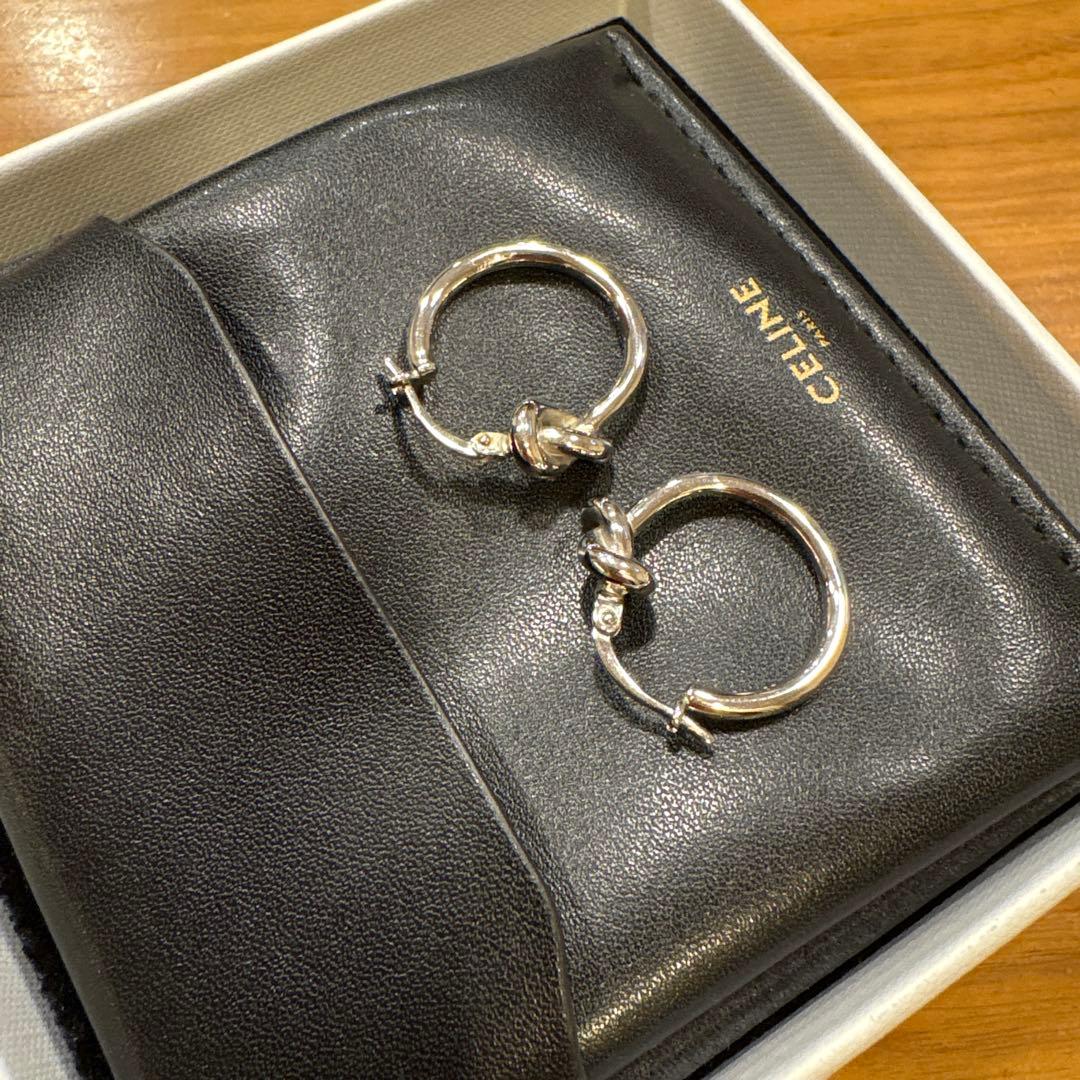 CELINE シルバーピアス 専用ケース付き