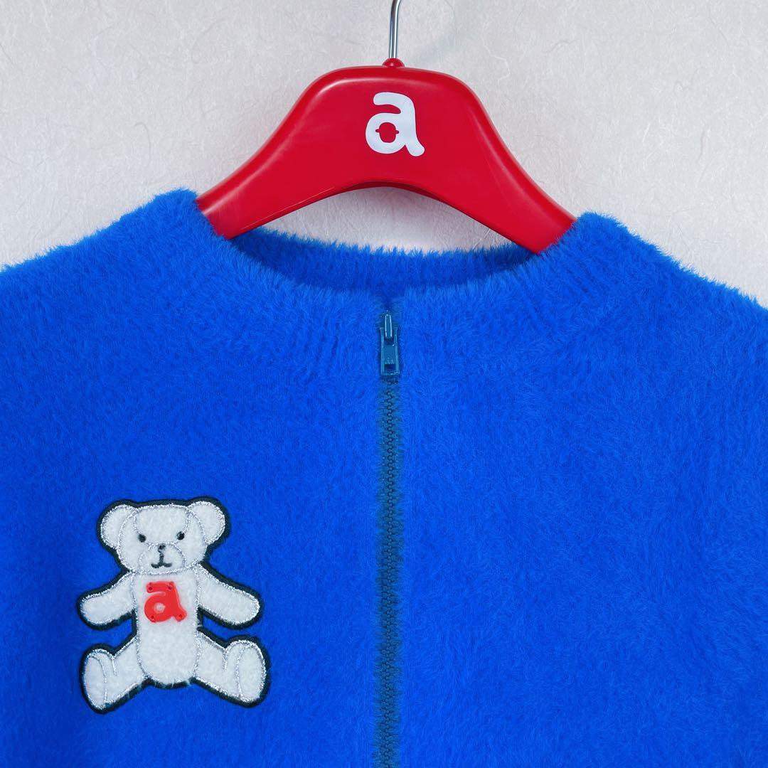 【新品未使用 アルチビオ】クマモチーフフワフワニットブルゾン38号