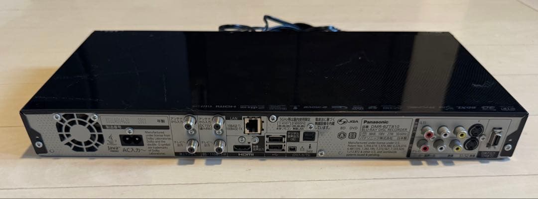 Panasonic ブルーレイレコーダー DMR-BZT810
