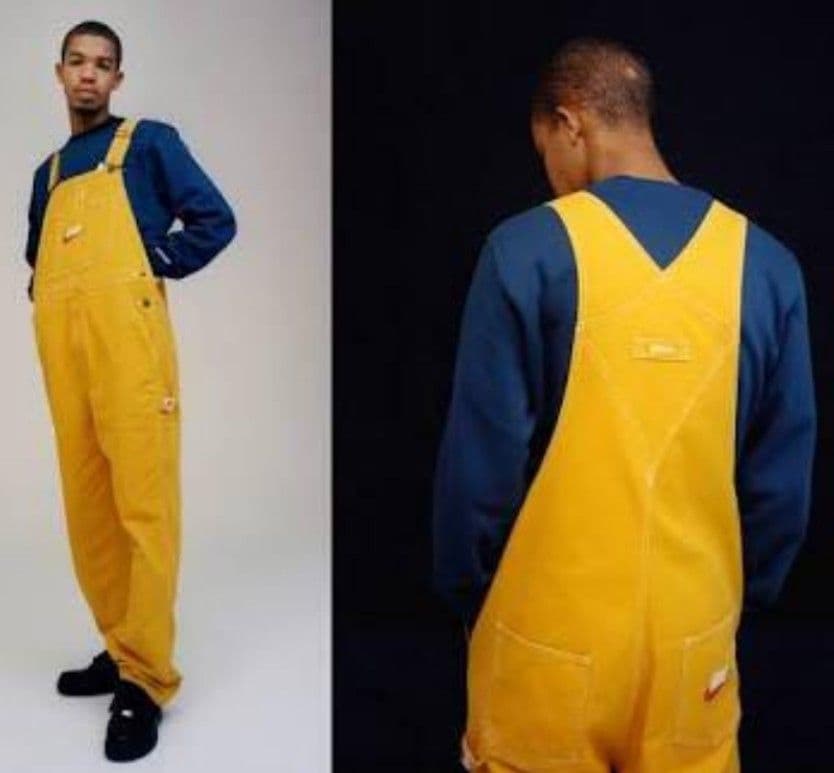 さ*る様 シュプリーム ナイキ オーバーオール L 黄