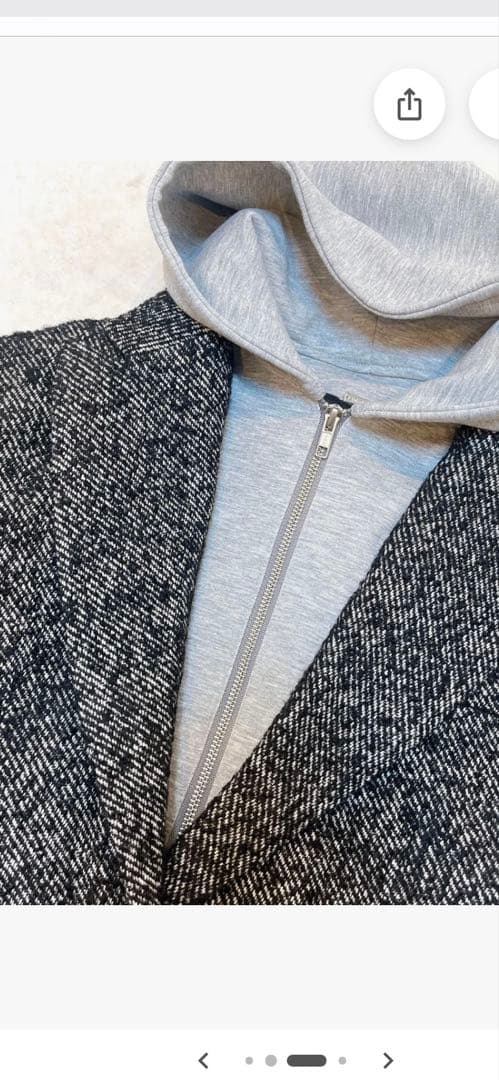 Mila Owen フードドッキングシングルブレストジャケット◇ツイード 0