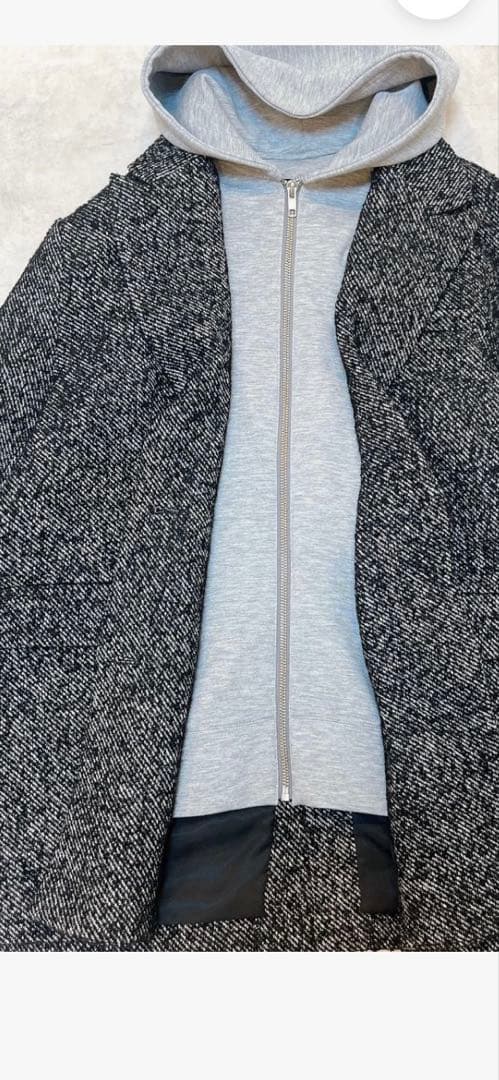 Mila Owen フードドッキングシングルブレストジャケット◇ツイード 0