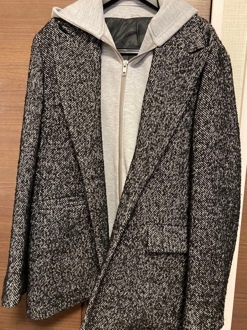 Mila Owen フードドッキングシングルブレストジャケット◇ツイード 0